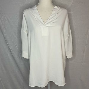 White Light Weight Short Sleeve Blouse